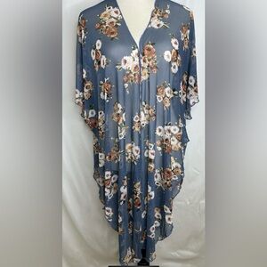 Women’s Sheer Cardigan Floral Try!This Size XL